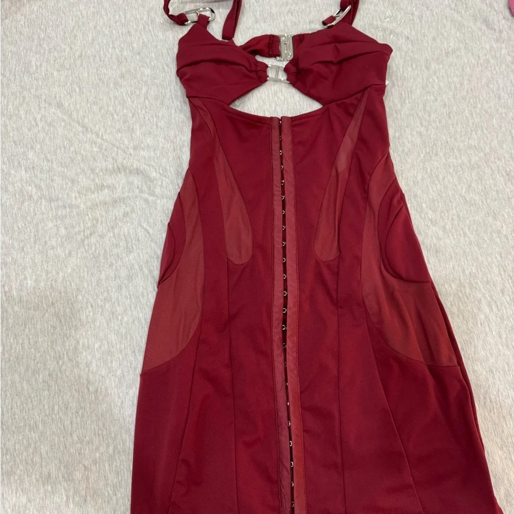 OUTCAST DOMINATE RED MINI DRESS - Picture 8 of 15